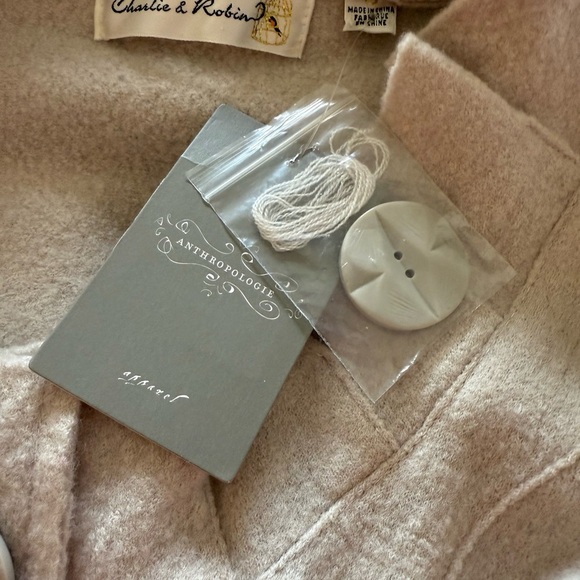 NWT Anthropologie Ivory Wool Alice in Autumn Jacket by Charlie & Robin in Size S - Picture 7 of 10